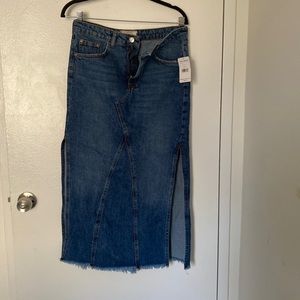 Free People Jean Maxi Skirt. Size 4. Never Worn. With tags.